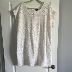 Old Navy Lace Cream Tank- Sleeve Sheath Dress XXL